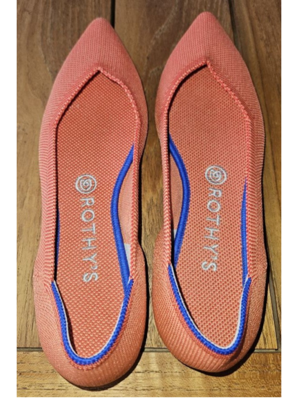 Rothy’s Retired Rare Persimmon The Point Flats Orange Shoe Size 8.5 - Picture 2 of 5